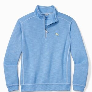 Men’s Tommy Bahama Tobago half zip sweater blue XL
